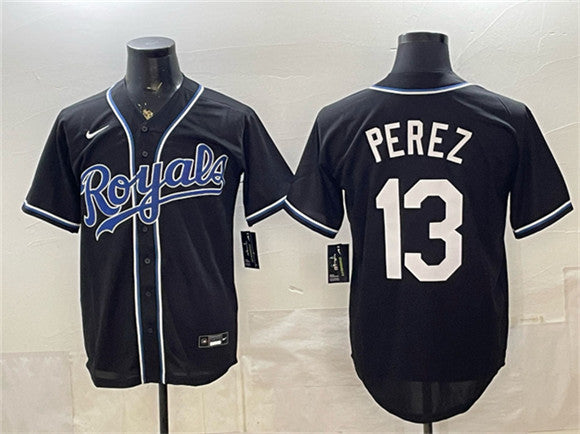 Salvador Perez Kansas City Royals black Fashion jersey