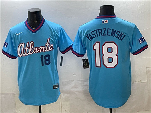 Mike Yastrzemski Atlanta Braves blue City Connect jersey