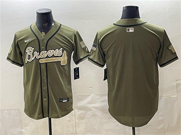 Custom Atlanta Braves olive jersey