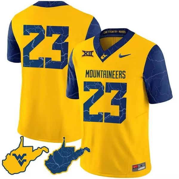 West Virginia Mountaineers gold jersey