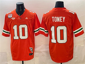 Malachi Toney Miami Hurricanes orange jersey