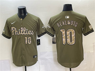 J.T. Realmuto Philadelphia Phillies olive jersey