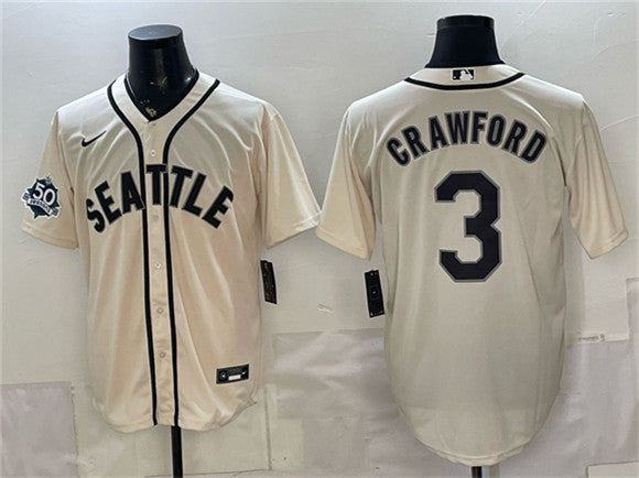 J.P. Crawford Seattle Mariners cream Alternate jersey