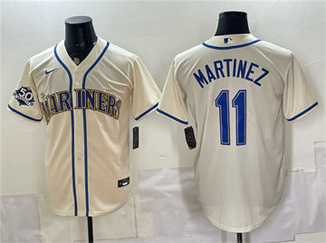 Edgar Martinez Seattle Mariners cream jersey