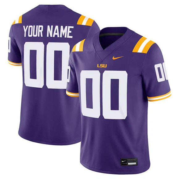 Custom LSU Tigers purple Game jersey