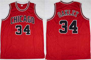 Charles Oakley Chicago Bulls red jersey