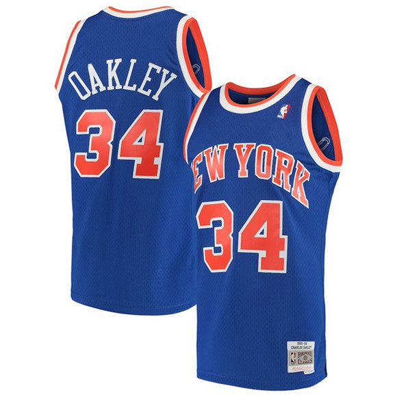 Charles Oakley New York Knicks blue jersey