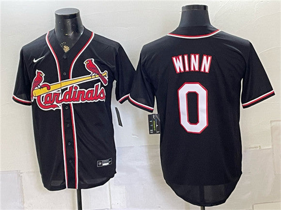 Masyn Winn St. Louis Cardinals black Fashion jersey