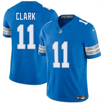 Damone Clark Detroit Lions blue Vapor jersey