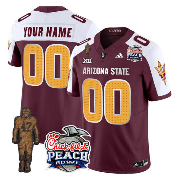 Custom Arizona State Sun Devils peach Vapor jersey