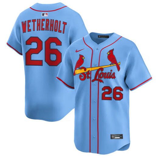 JJ Wetherholt St. Louis Cardinals blue Limited jersey