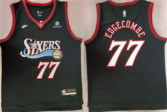 V. J. Edgecombe Philadelphia 76ers black Classic jersey