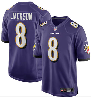 Lamar Jackson Baltimore Ravens purple Game jersey