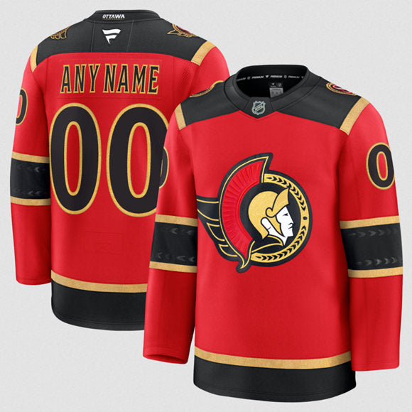 Custom Ottawa Senators red Alternate jersey
