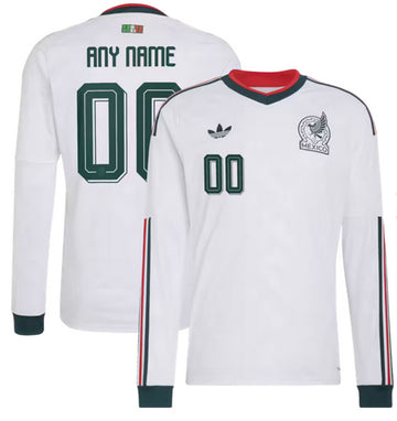Custom Mexico National Team white Away jersey
