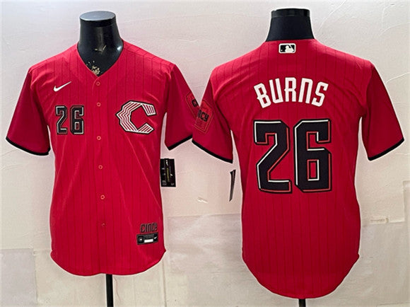 Chase Burns Cincinnati Reds red City Connect jersey