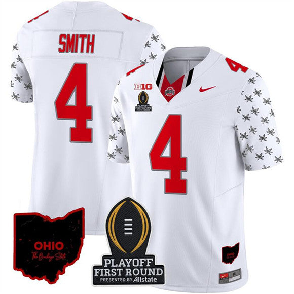 Jeremiah Smith Ohio State Buckeyes white Vapor jersey