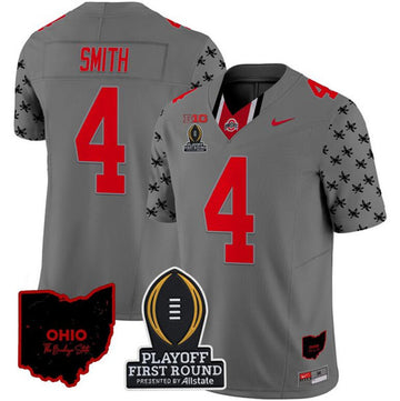 Jeremiah Smith Ohio State Buckeyes gray Vapor jersey