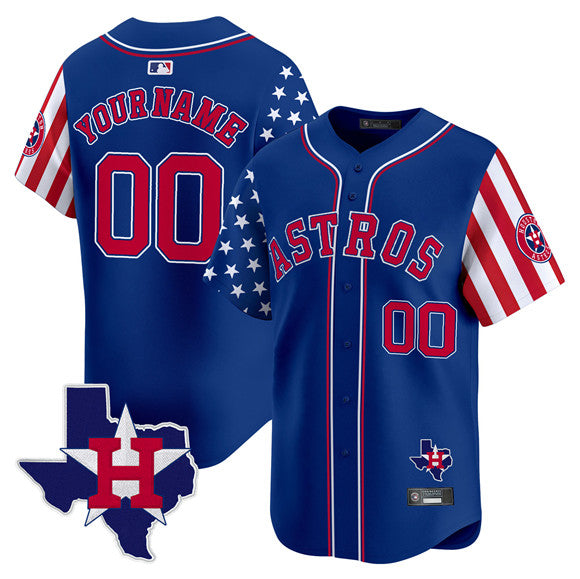 Custom Houston Astros royal Vapor jersey