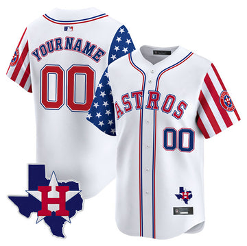 Custom Houston Astros white Vapor jersey