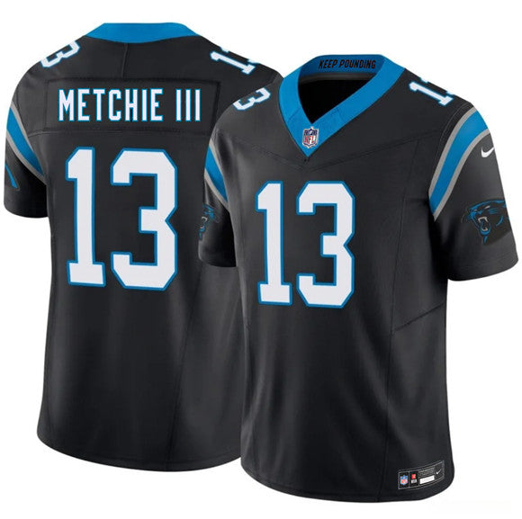 John Metchie III Carolina Panthers black Vapor jersey