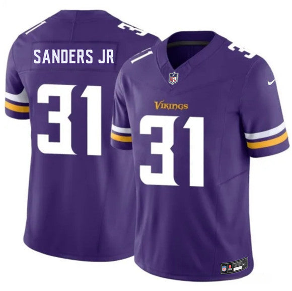 Marcus Sanders Jr Minnesota Vikings purple Vapor jersey