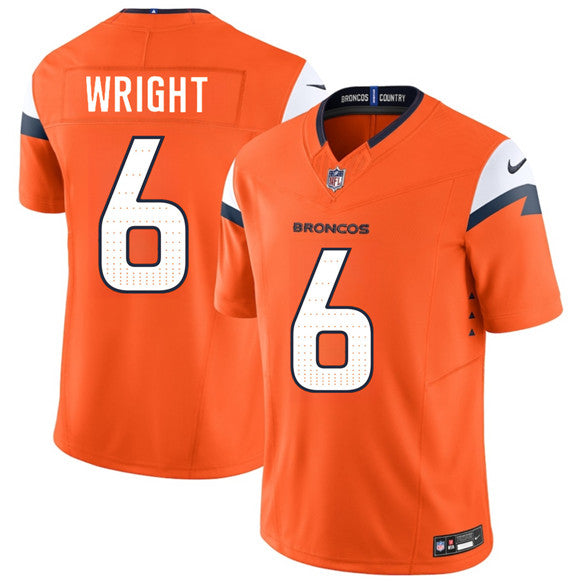 William Wright Denver Broncos orange Vapor jersey