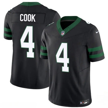 Brady Cook New York Jets black Vapor jersey