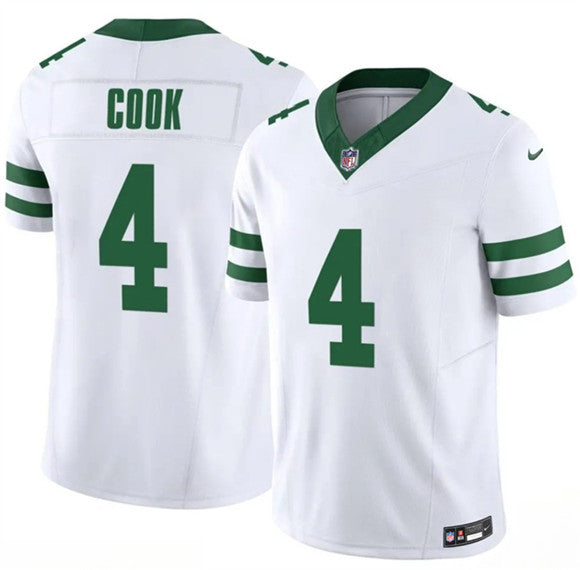 Brady Cook New York Jets white Vapor jersey