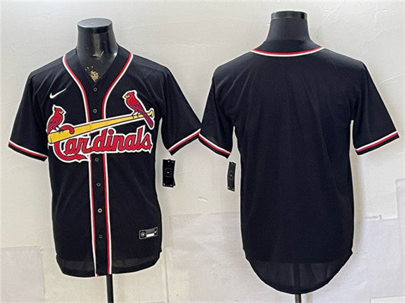 Custom St. Louis Cardinals black Fashion jersey