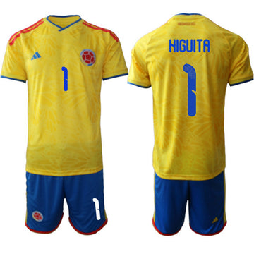 René Higuita Colombia National Team yellow Home jersey