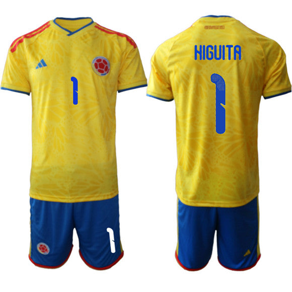 René Higuita Colombia National Team yellow Home jersey