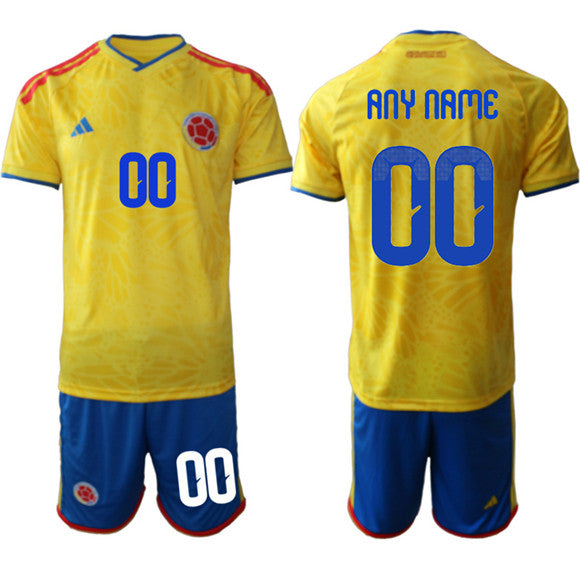Custom Colombia National Team yellow Home jersey