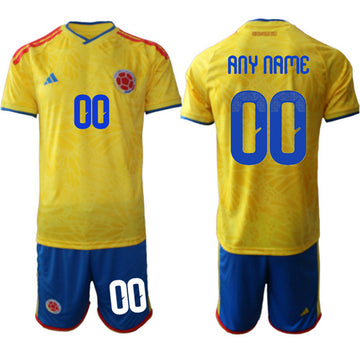 Custom Colombia National Team yellow Home jersey