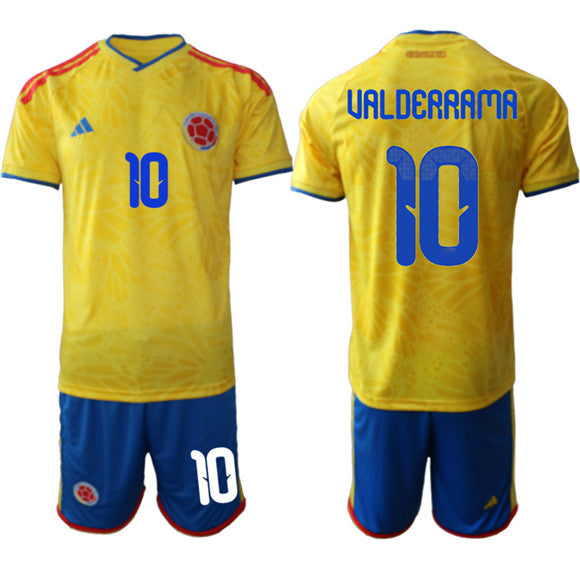 Carlos Valderrama Colombia National Team yellow Home jersey