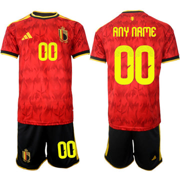 Custom Belgium National Team red Home jersey