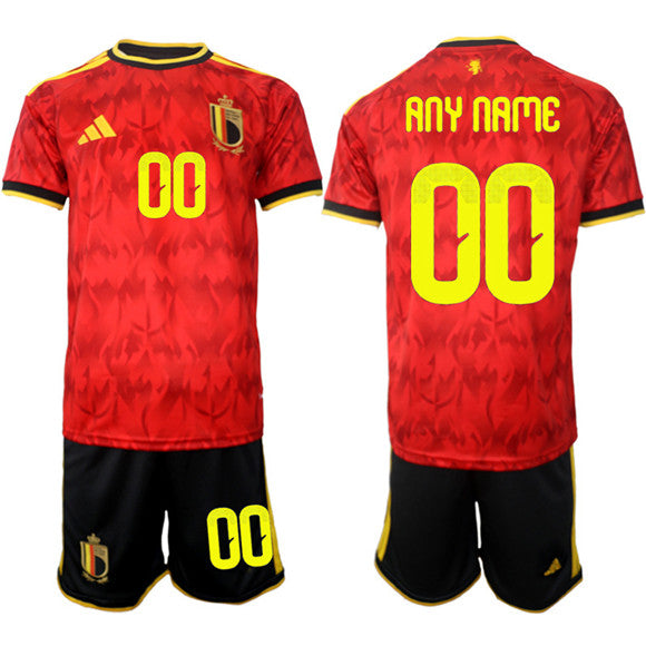 Custom Belgium National Team red Home jersey