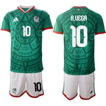 Alexis Vega Mexico National Team green Home jersey