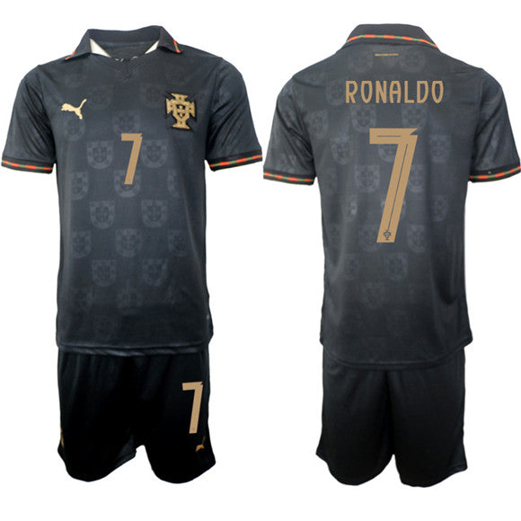 Ronaldo Portugal National Team black Away jersey