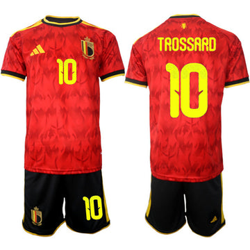 Leandro Trossard Belgium National Team red Home jersey