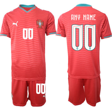 Custom Portugal National Team red Home jersey