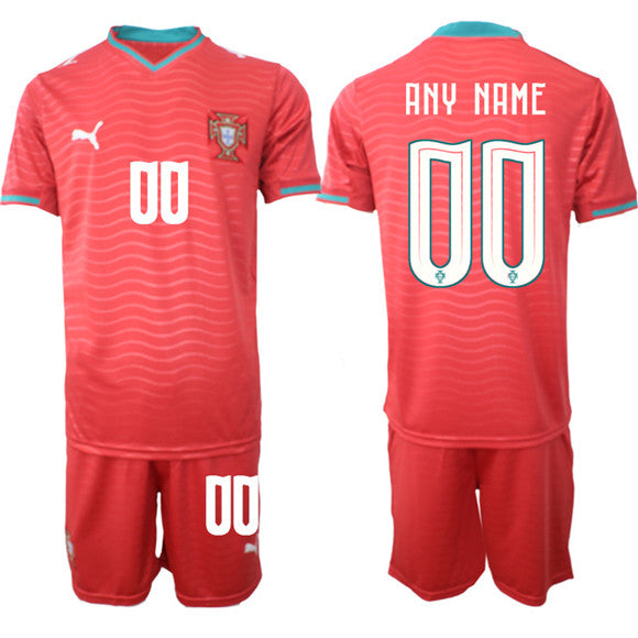 Custom Portugal National Team red Home jersey