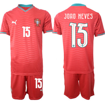 João Neves Portugal National Team red Home jersey