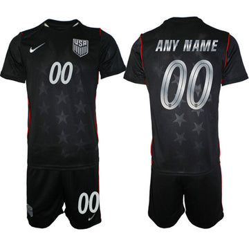 Custom USMNT black Away jersey