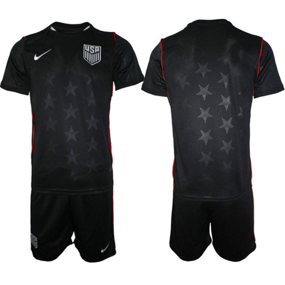Custom USMNT black Away jersey