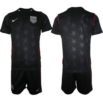 Custom USMNT black Away jersey