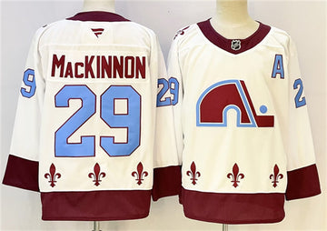 Nathan MacKinnon Colorado Avalanche white jersey