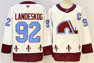 Gabriel Landeskog Colorado Avalanche white jersey