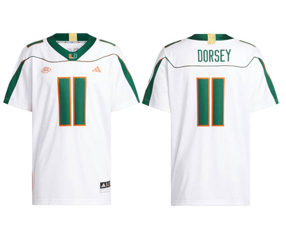 Ken Dorsey Miami Hurricanes white Away jersey