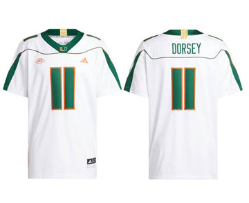 Ken Dorsey Miami Hurricanes white Away jersey